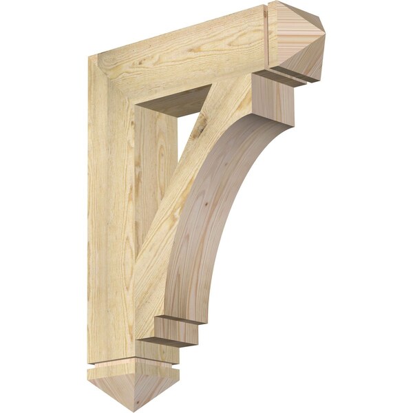 Ekena Millwork Imperial Arts & Crafts Rough Sawn Bracket, Douglas Fir, 6"W x 26"D x 34"H BKT06X26X34IMP03RDF - main